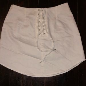White skirt
